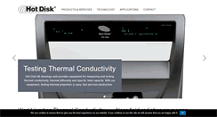 Desktop Screenshot of hotdiskinstruments.com